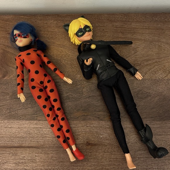 Lot 2‎ Miraculous Ladybug Cat Noir Doll Action Figures Bundle Set Toys Figurines - Picture 7 of 8